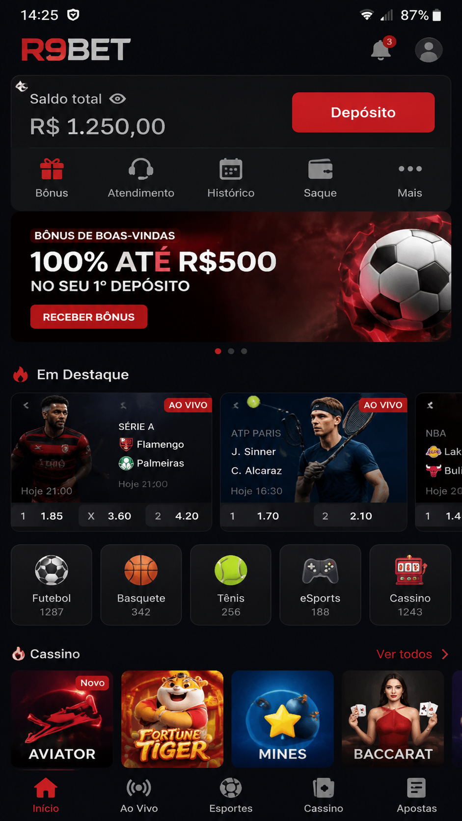 r9bet screenshot