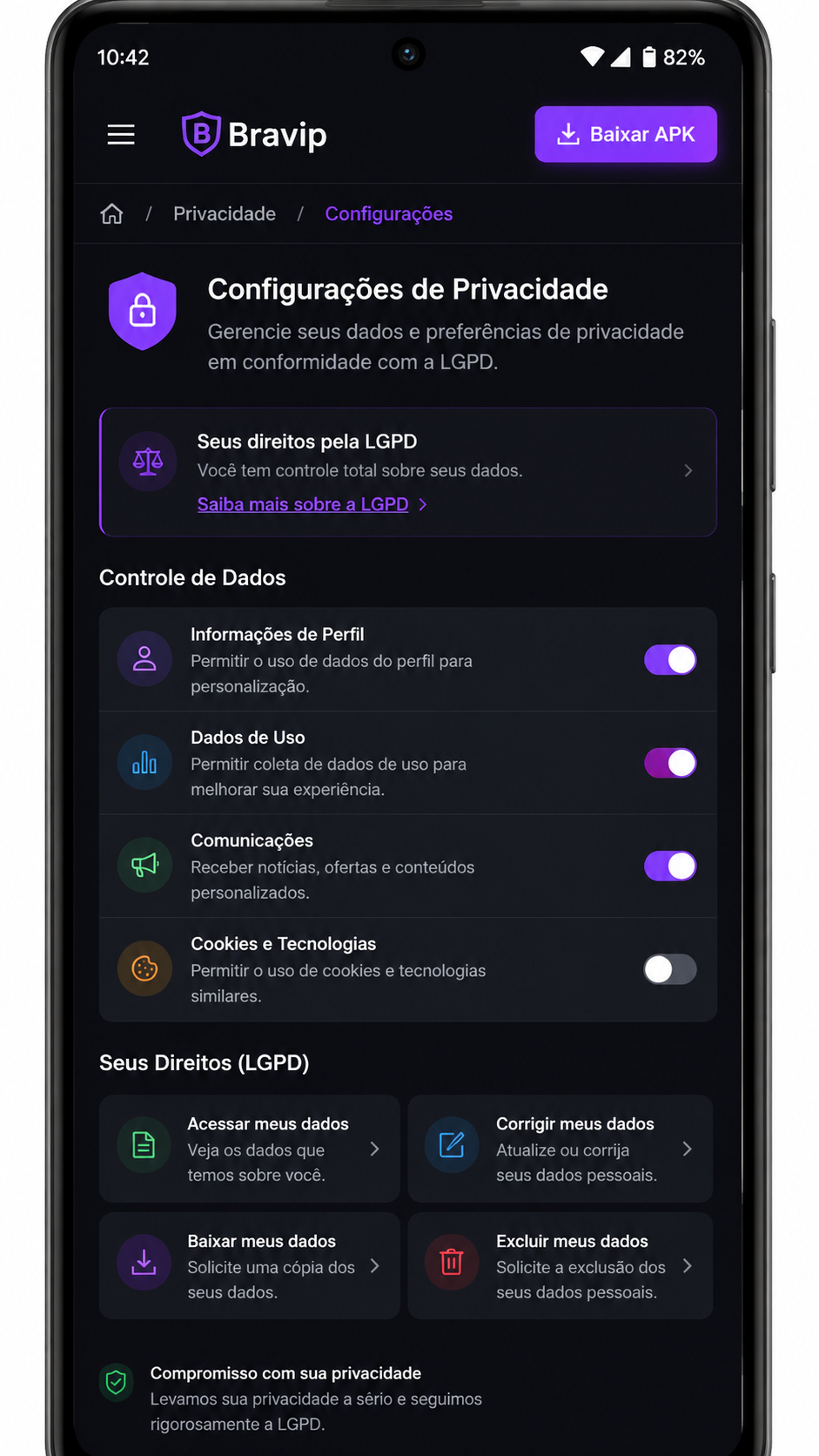 Bravip screenshot